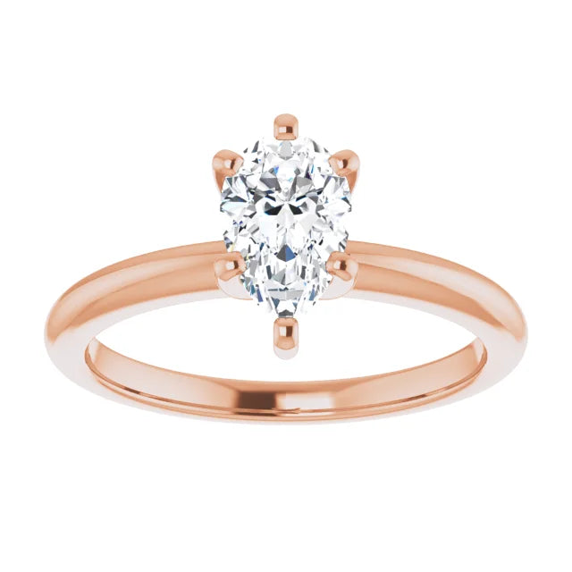 Classic Pear Solitaire ♦ 0.75 CT