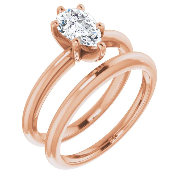 Classic Pear Solitaire ♦ 0.75 CT