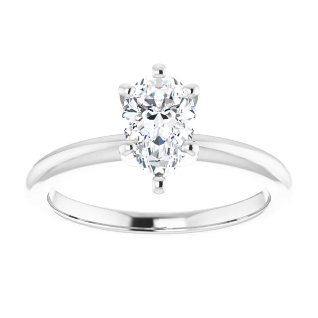 Classic Pear Solitaire ♦ 0.75 CT