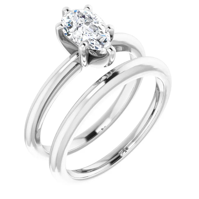 Classic Pear Solitaire ♦ 0.75 CT
