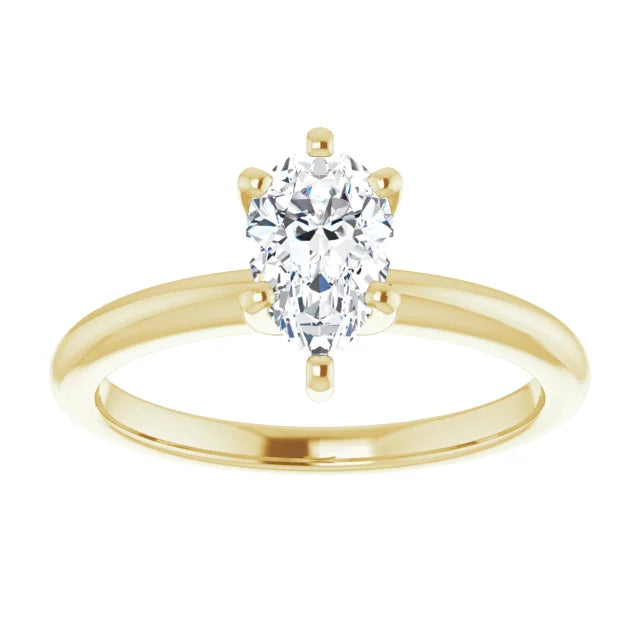 Classic Pear Solitaire ♦ 0.75 CT