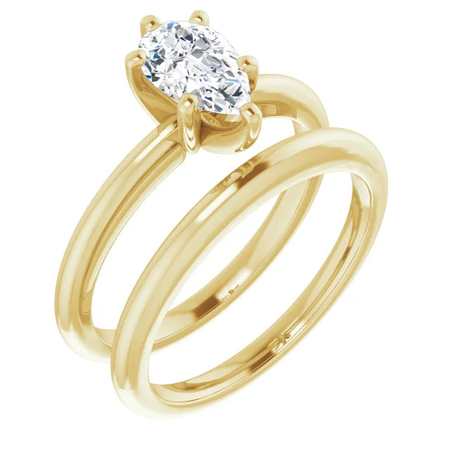 Classic Pear Solitaire ♦ 0.75 CT