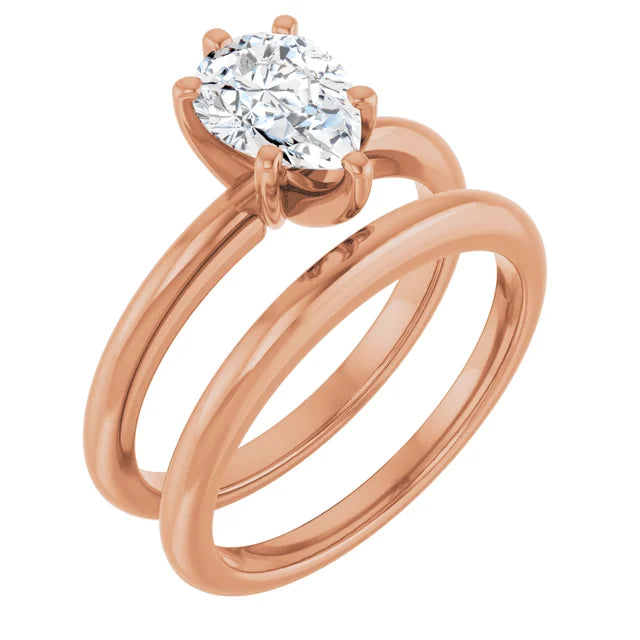 Classic Pear Solitaire ♦ 1.0 CT