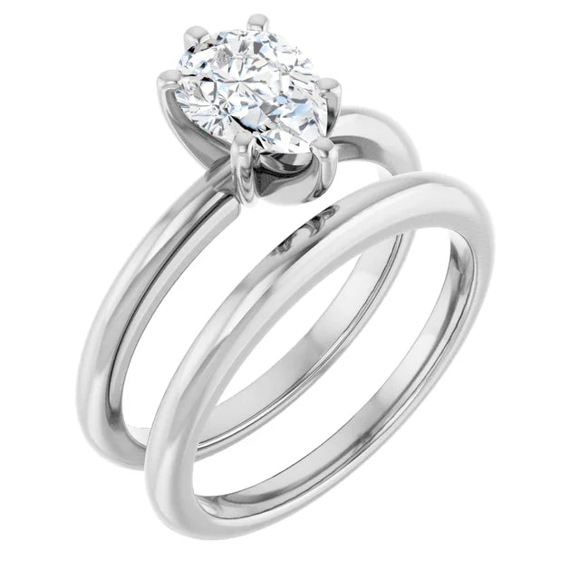Classic Pear Solitaire ♦ 1.0 CT