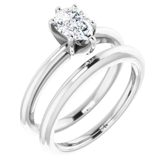 Classic Pear Solitaire ♦ 0.5 CT