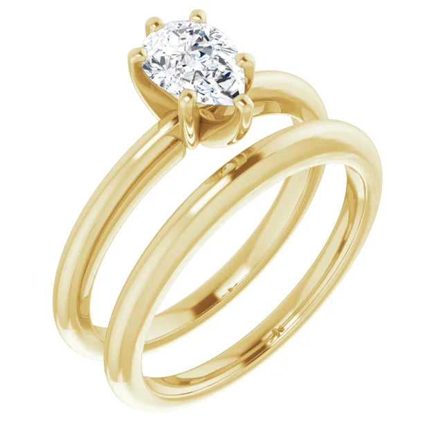 Classic Pear Solitaire ♦ 0.5 CT