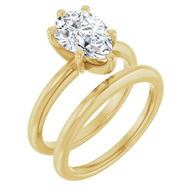 Classic Pear Solitaire ♦ 1.75 CT