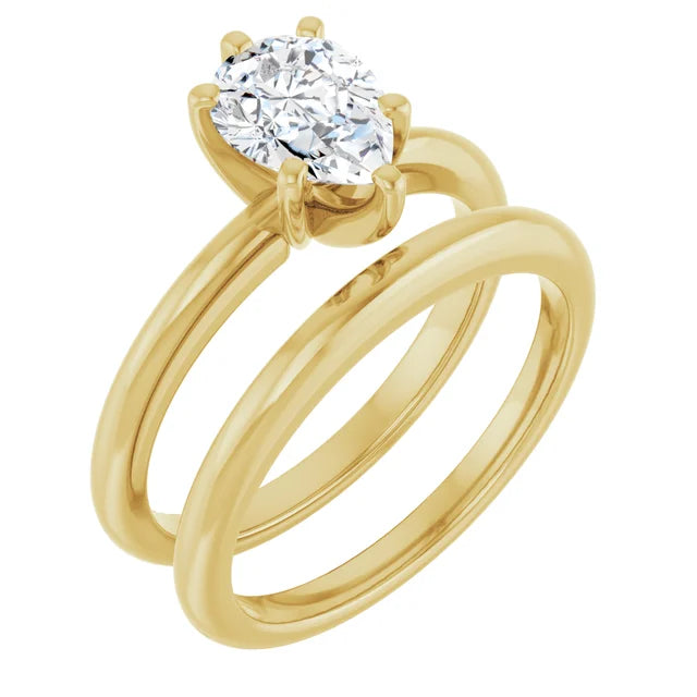 Classic Pear Solitaire ♦ 1.0 CT