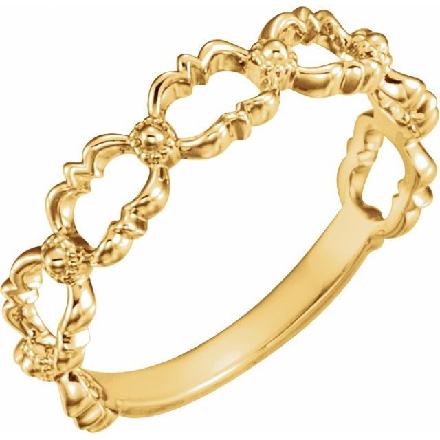 Quatrefoil Stackable Ring