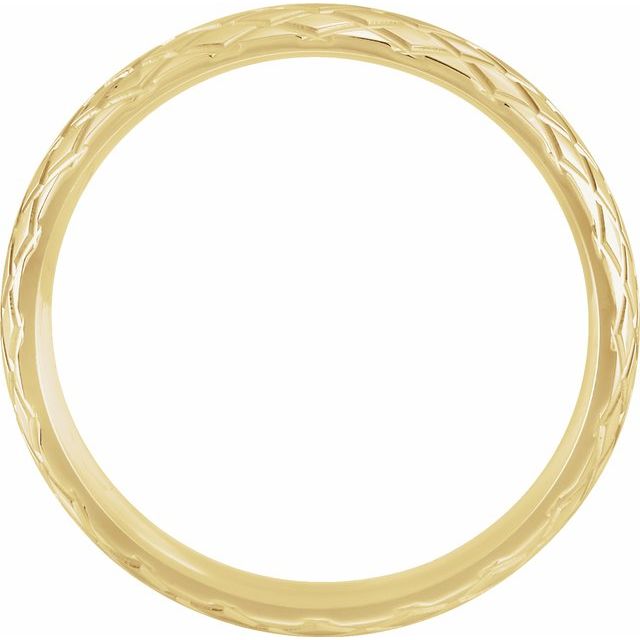Men's 3 mm Rhombus Textured Wedding Band