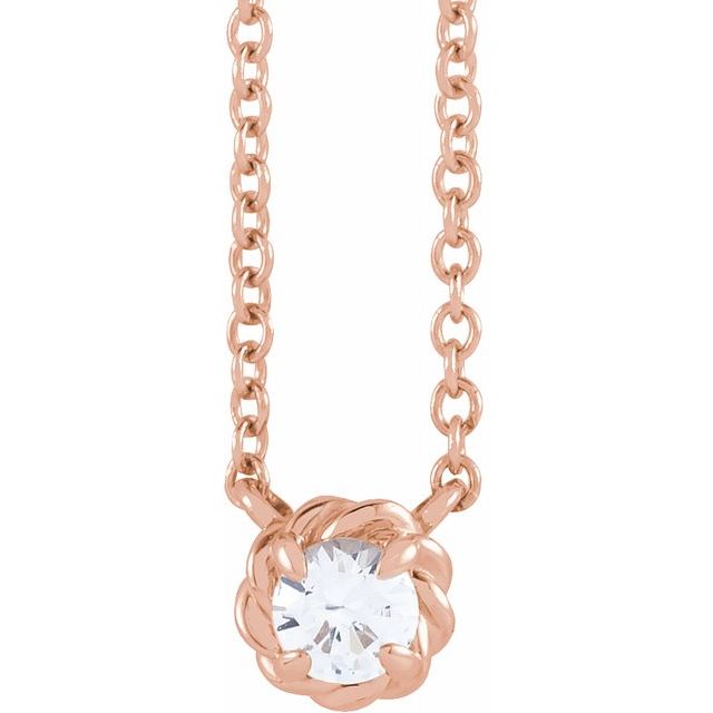 Natural Diamond Rose Necklace