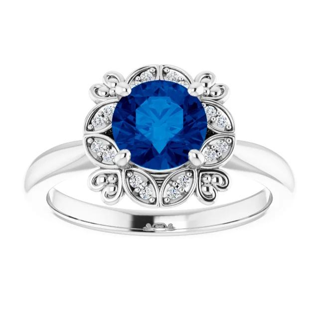 Sapphire Accented Ring