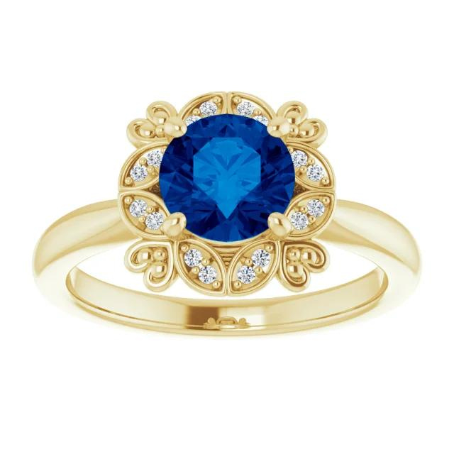 Sapphire Accented Ring