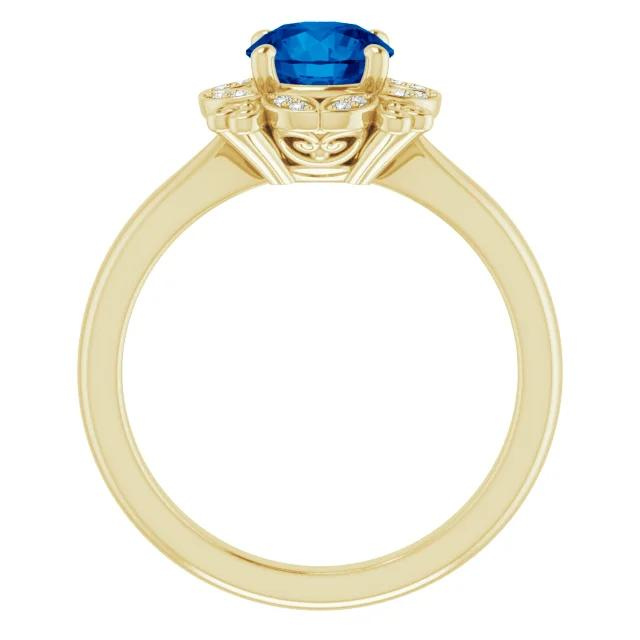 Sapphire Accented Ring