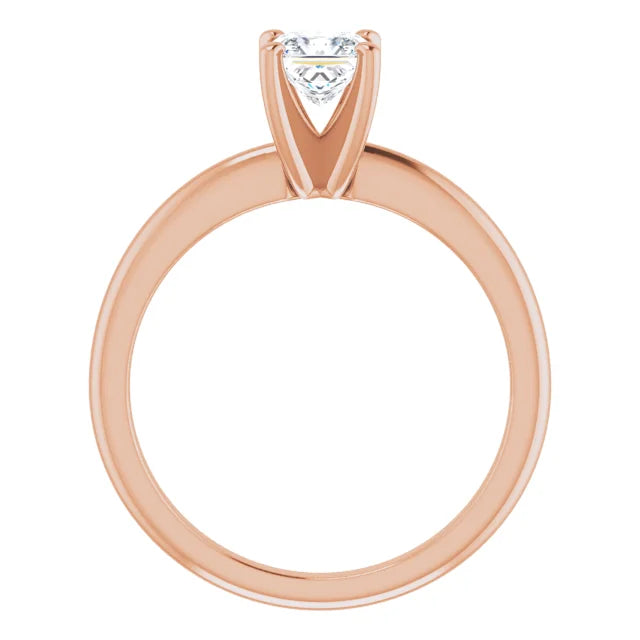 Square 1/2 CT Lab-Grown Diamond Classic Solitaire Ring