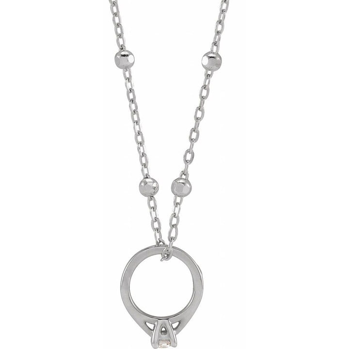 Tiny Lab-Grown Diamond Ring Necklace
