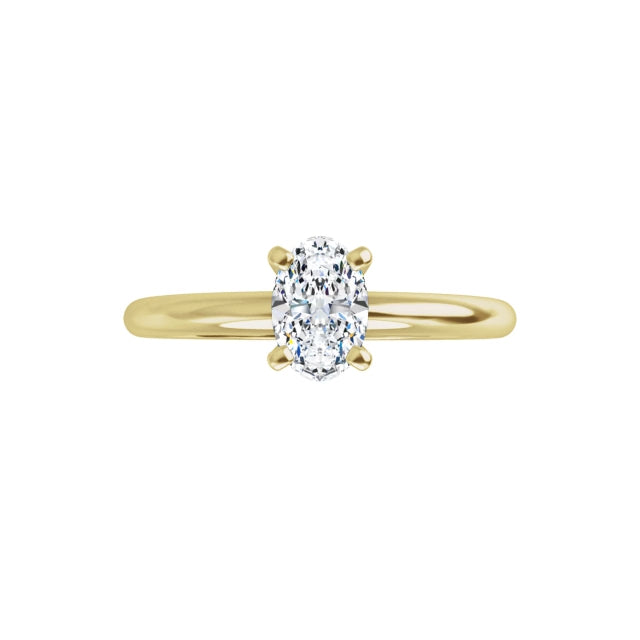 The Classic Solitaire Ring ◆ Oval 0.5 CT Center Stone