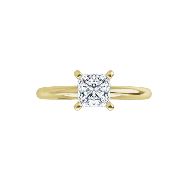 The Classic Solitaire Ring ◆ Square 0.5 CT Center Stone