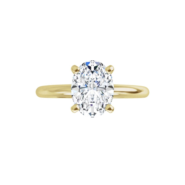 The Classic Solitaire Ring ◆ Oval 1 CT Center Stone