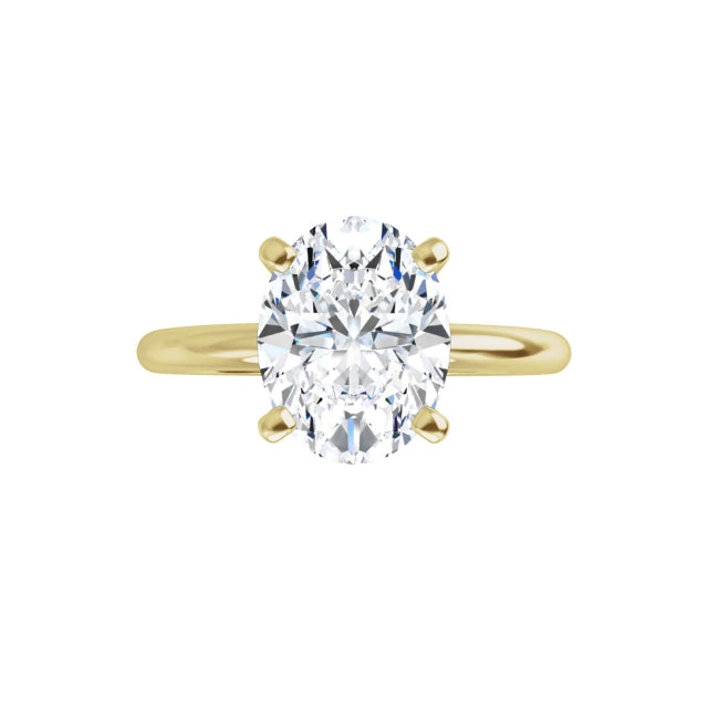 The Classic Solitaire Ring ◆ Oval 1.8 CT Center Stone