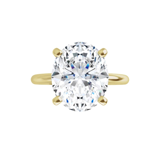 The Classic Solitaire Ring ◆ Oval 3.5 CT Center Stone