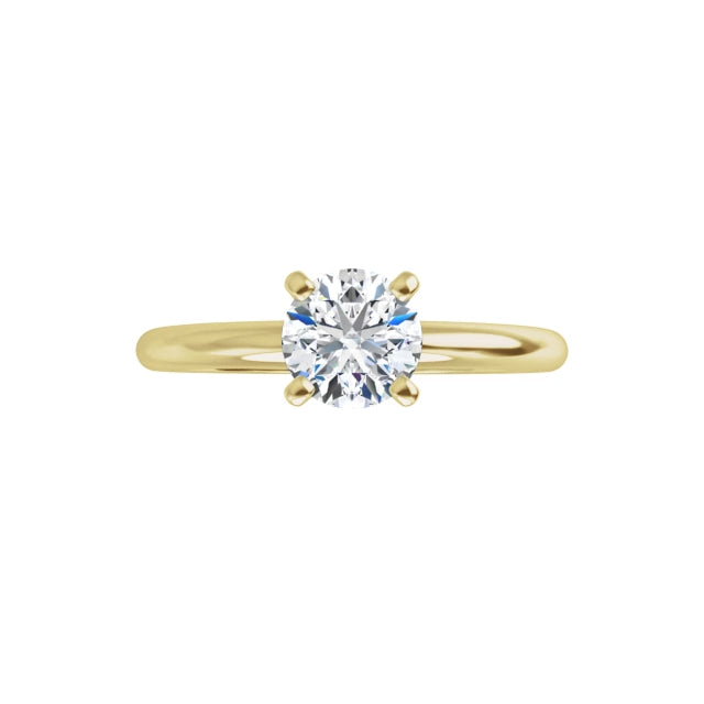 The Classic Solitaire Ring ◆ Round 0.5 CT Center Stone